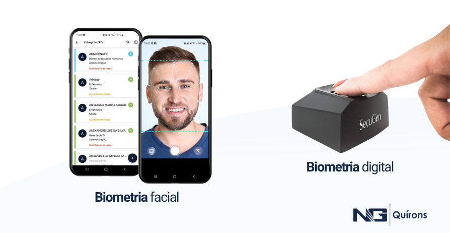 Entrega de EPIs com biometria digital e facial